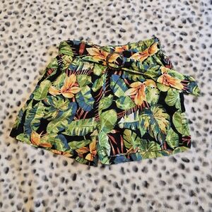 Rachel Roy Floral Belted Linen Short